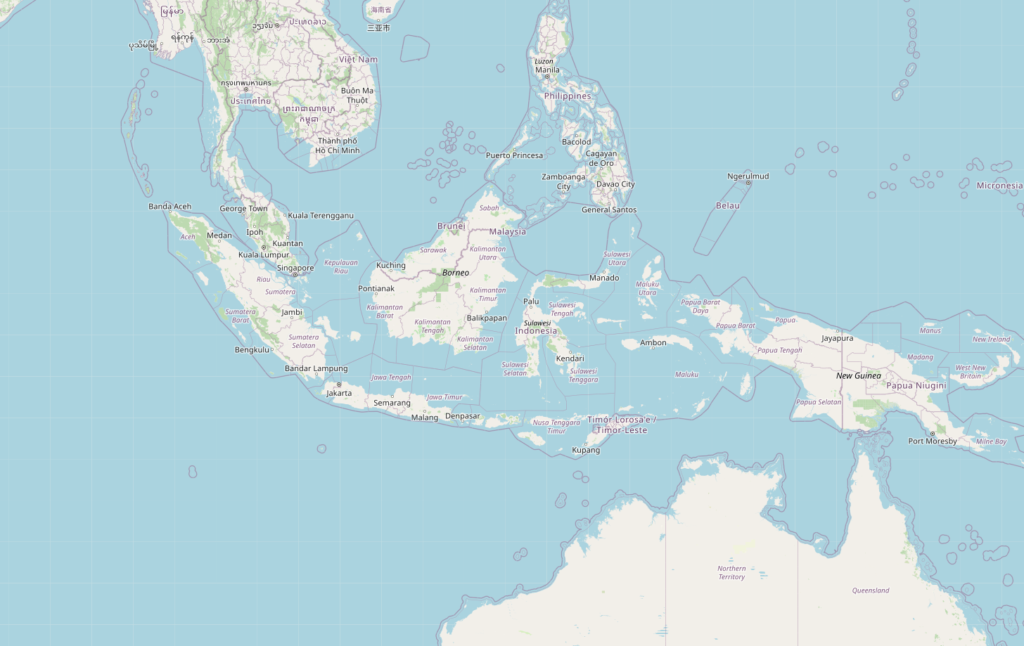 Carte de l'Indonésie