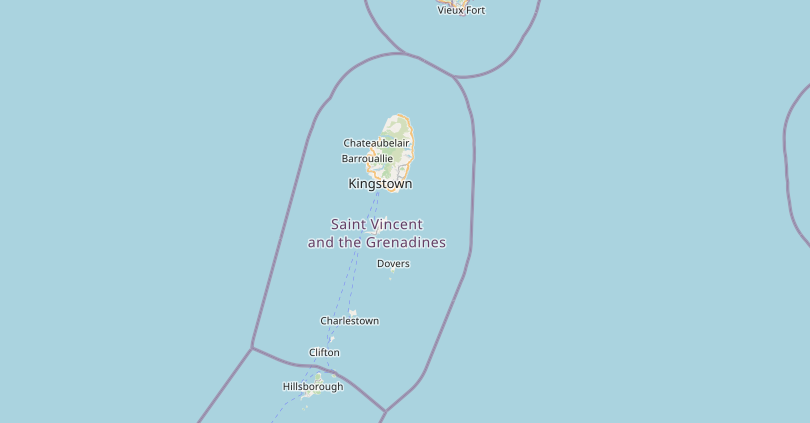Carte de Saint-Vincent-et-les-Grenadines