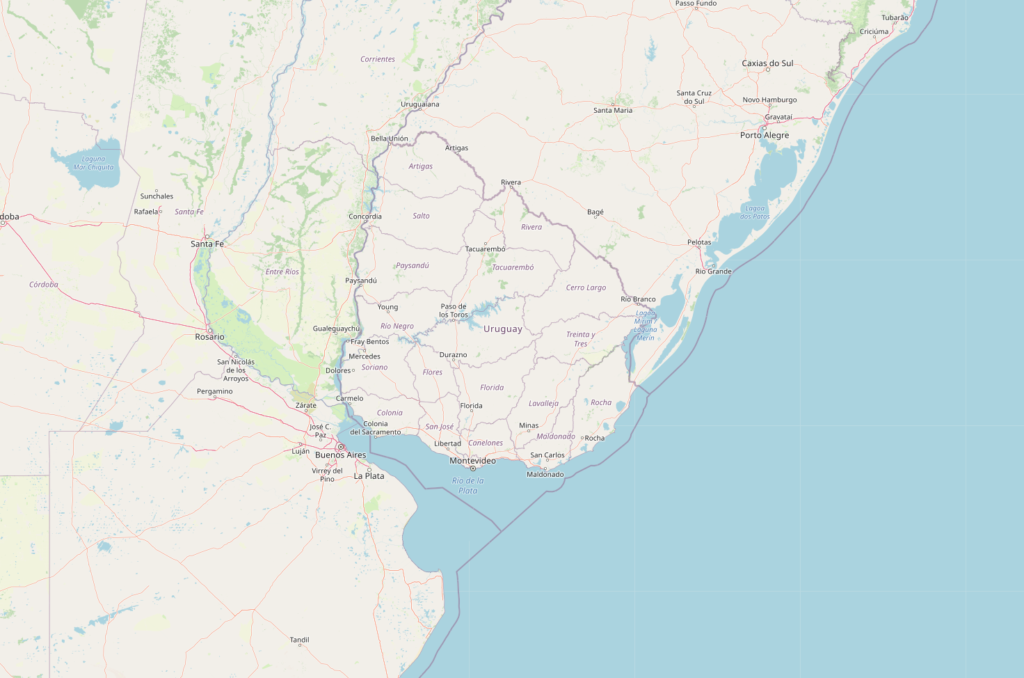 Carte de l'Uruguay
