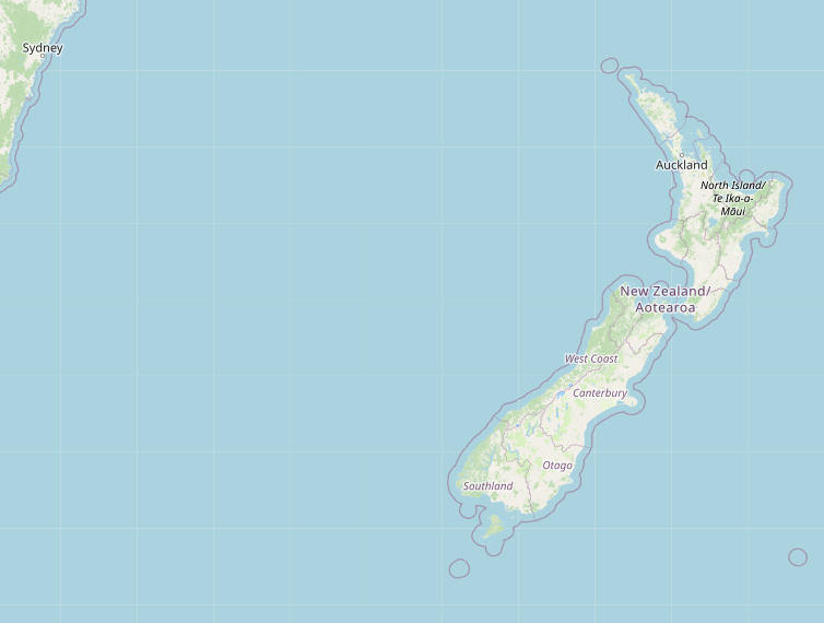 Carte de la Nouvelle-Zélande