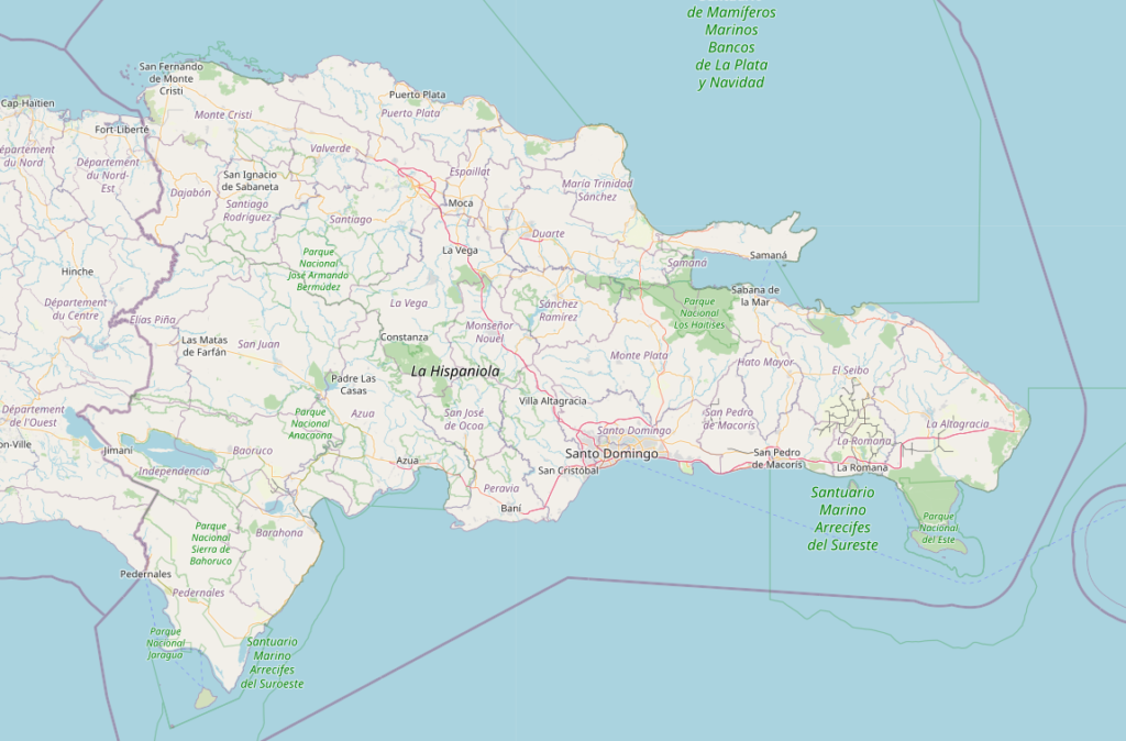 Carte de la République dominicaine