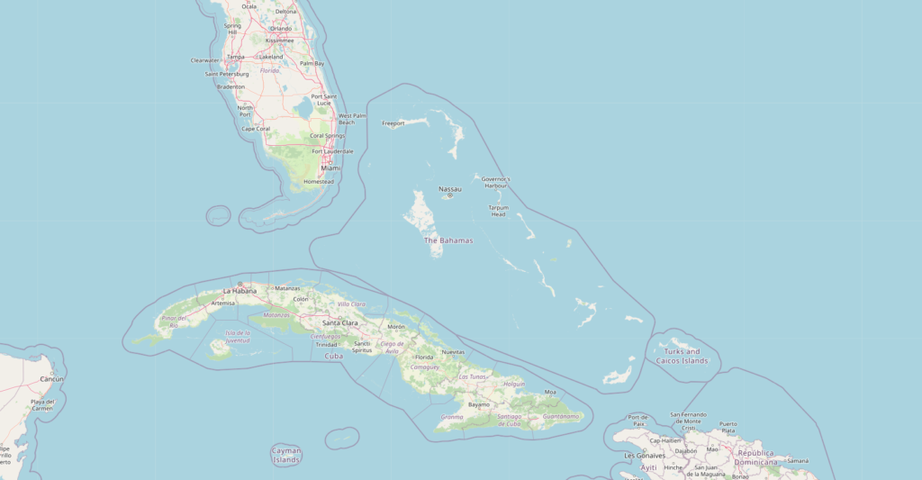 Carte des Bahamas