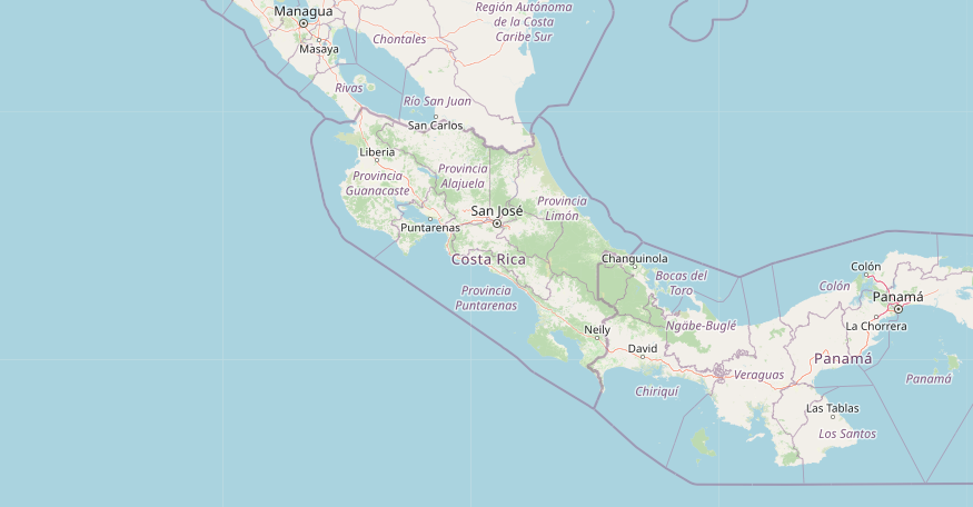 Carte du Costa Rica