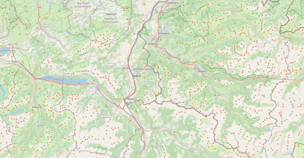 Carte du Liechtenstein