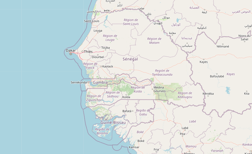Carte du Sénégal