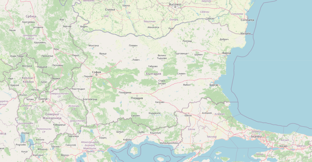 Carte de la Bulgarie