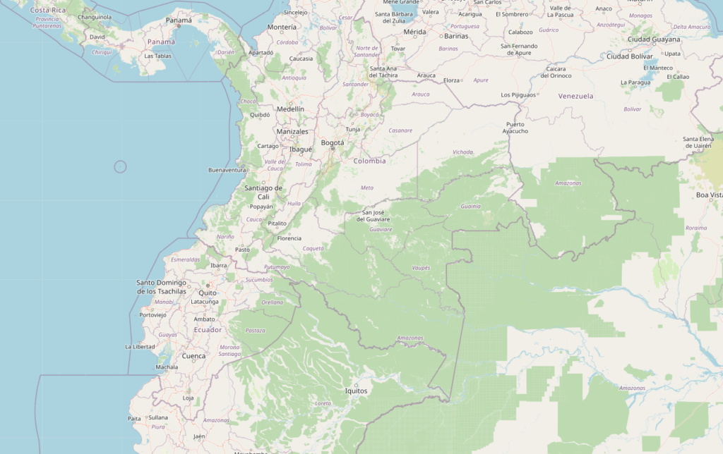 Carte de la Colombie