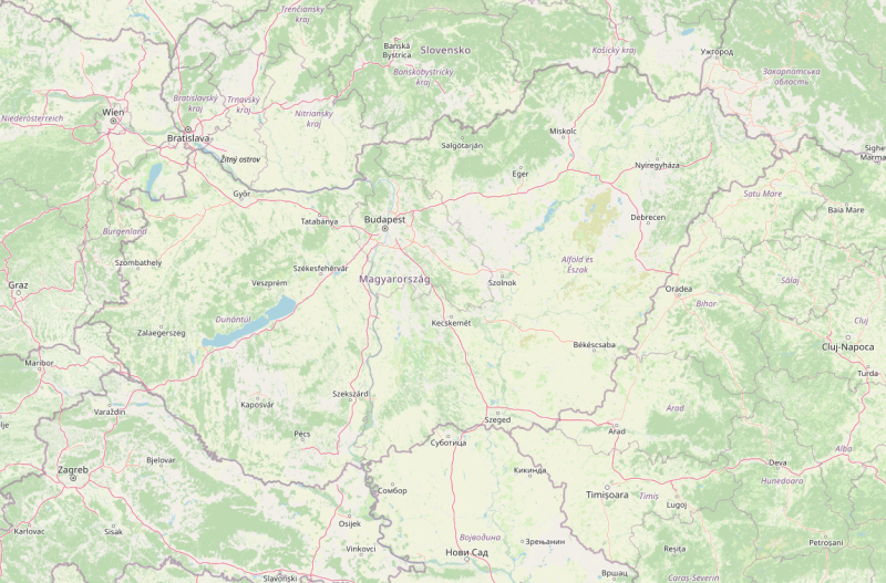 Carte de la Hongrie